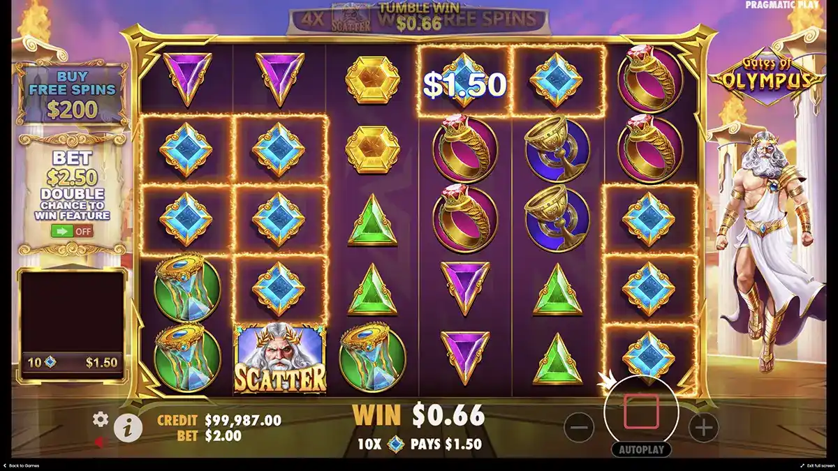 Obtenez des tours gratuits dans Gates of Olympus