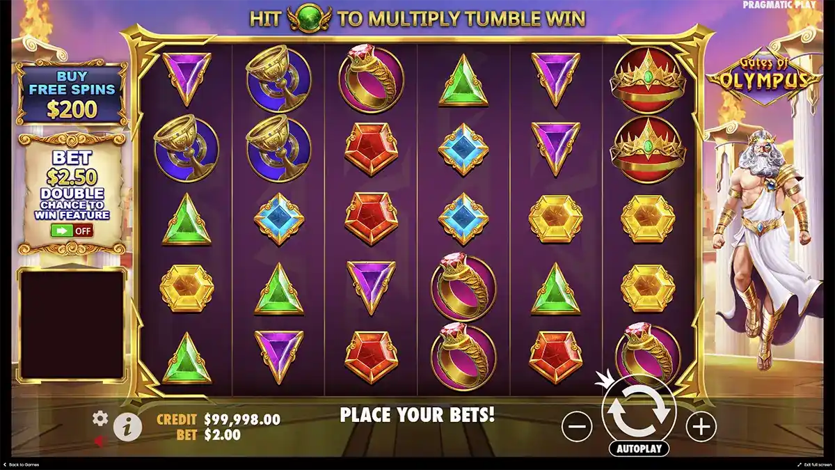 Jouez avec les bonus de la machine à sous Gates of Olympus